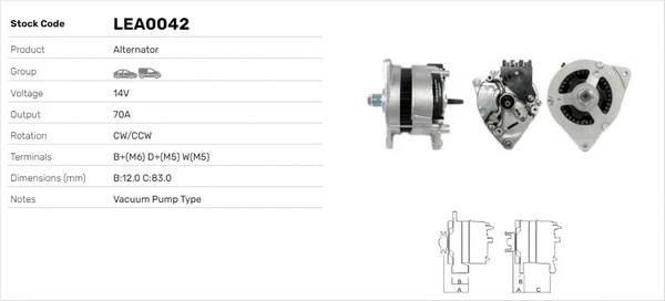 Alternateur LUSA LEA0042