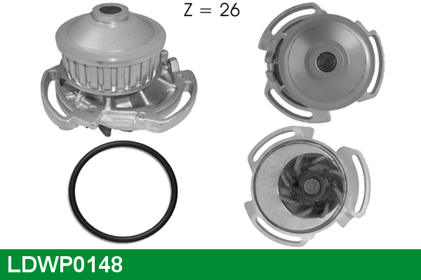 Pompe à eau, refroidissement du moteur LUCAS LDWP0148