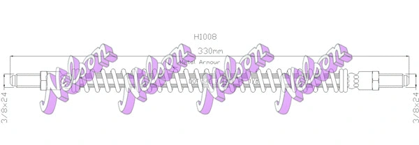 Flexible de frein KAWE H1008