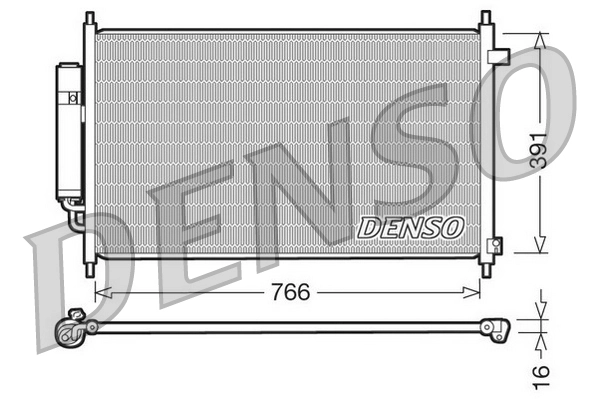 Condenseur, climatisation DENSO DCN40004