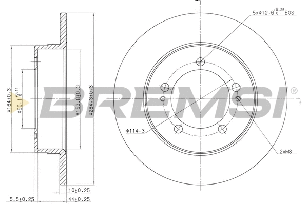 Disque de frein BREMSI CD6825S
