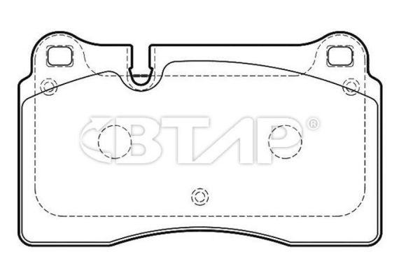 Kit de plaquettes de frein, frein à disque BTAP BVC206-058