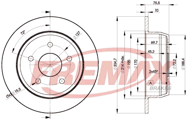 Disque de frein FREMAX BD-5118