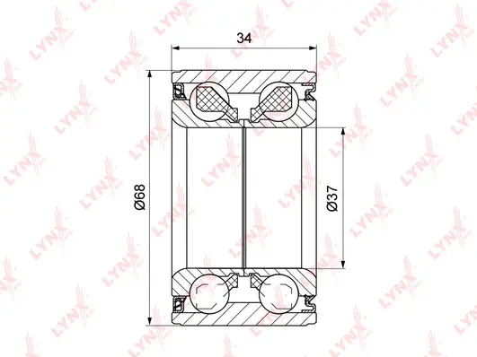 Kit de roulements de roue LYNXAUTO WB-1519