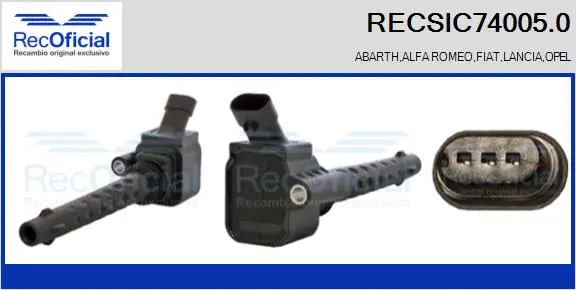 Bobine d'allumage RECOFICIAL RECSIC74005.0