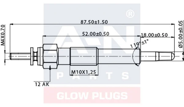 Bougie de préchauffage A-N PARTS A-N085495