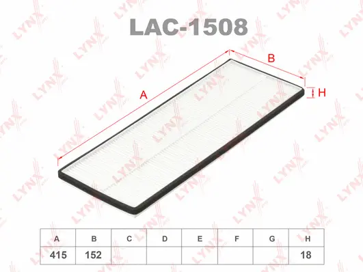 Filtre, air de l'habitacle LYNXAUTO LAC-1508