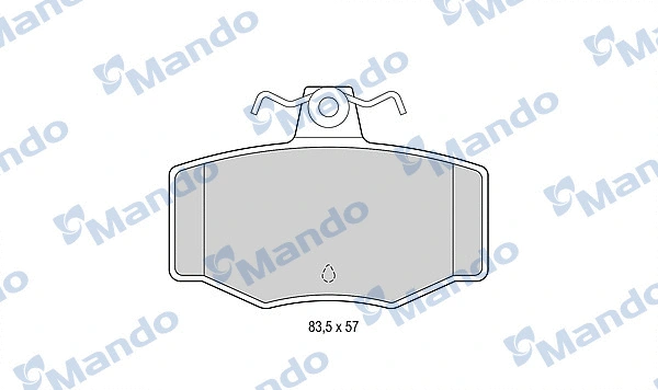 Kit de plaquettes de frein, frein à disque MANDO MBF015730