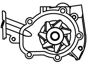 Pompe à eau, refroidissement du moteur LUZAR LWP 0559