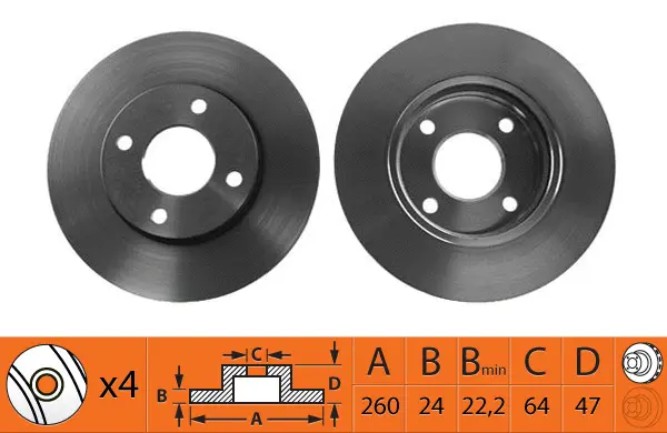 Disque de frein SB BR51105T