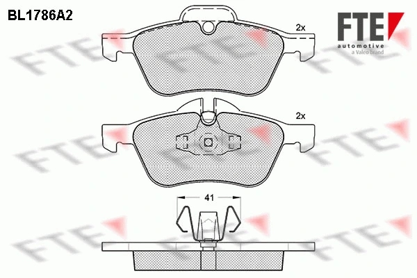 Kit de plaquettes de frein, frein à disque FTE 9010356