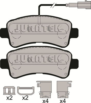 Kit de plaquettes de frein, frein à disque JURATEK JCP8173