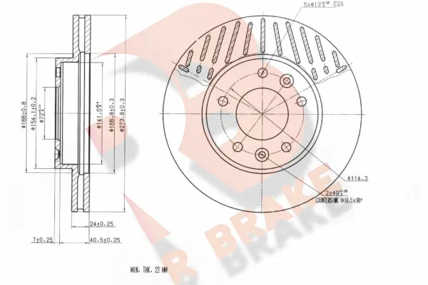Disque de frein R BRAKE 78RBD20018