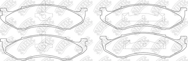 Kit de plaquettes de frein, frein à disque NiBK PN8490