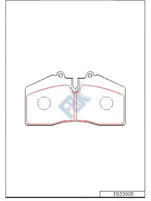 Kit de plaquettes de frein, frein à disque FBK FD33005