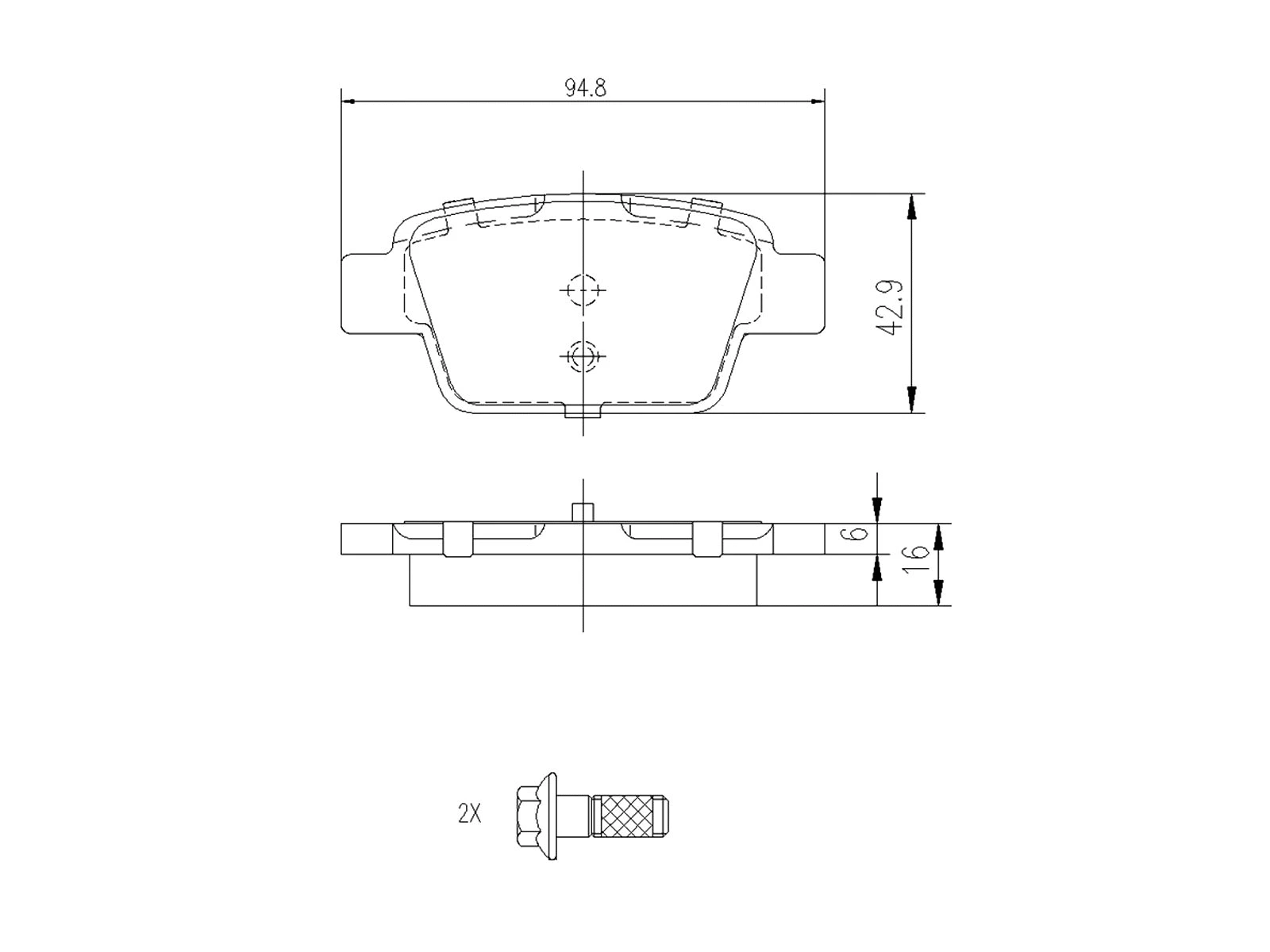 Kit de plaquettes de frein, frein à disque A.Z. Meisterteile AZMT-44-022-1113