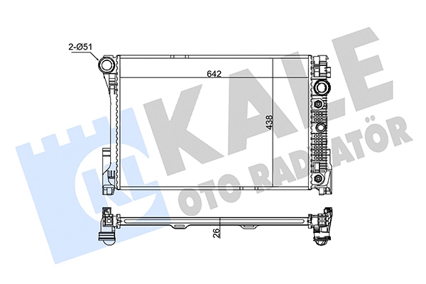Radiateur, refroidissement du moteur KALE OTO RADYATÖR 345975