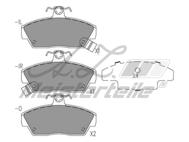 Kit de plaquettes de frein, frein à disque A.Z. Meisterteile AZMT-44-022-2349