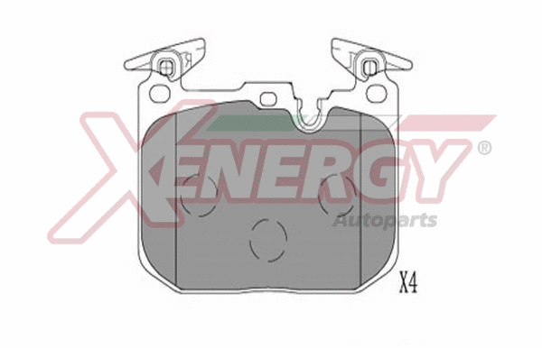 Kit de plaquettes de frein, frein à disque AP XENERGY X41383