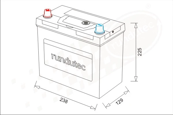 Batterie de démarrage rundutec GmbH RNU045LCN