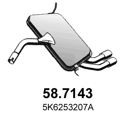 Silencieux arrière ASSO 58.7143
