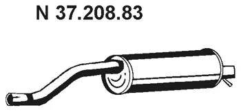 Silencieux arrière EBERSPÄCHER 37.208.83