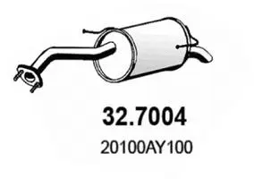 Silencieux arrière ASSO 32.7004