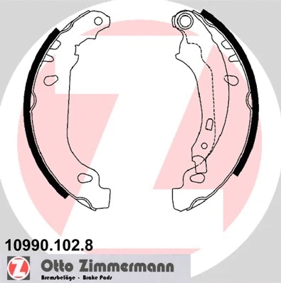 Jeu de mâchoires de frein ZIMMERMANN 10990.102.8