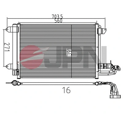 Condenseur, climatisation JPN 60C9140-JPN