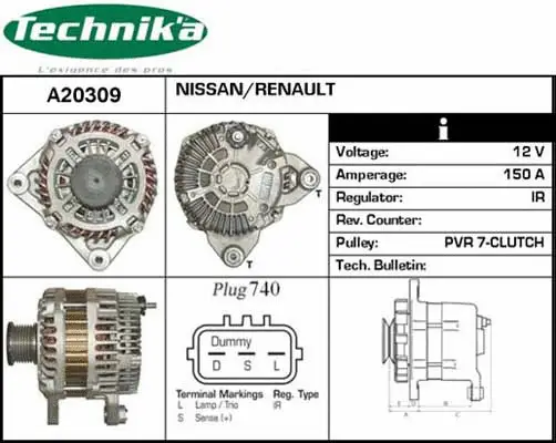 Alternateur Technika A20309