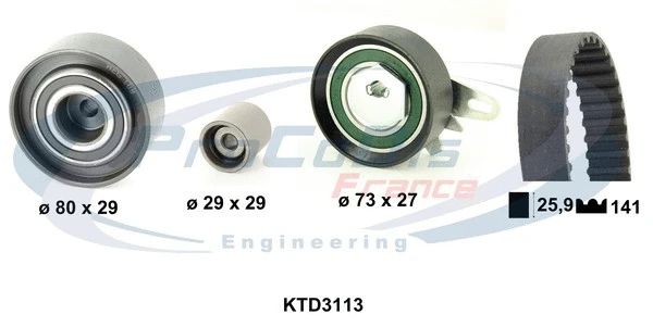 Kit de courroie crantée PROCODIS FRANCE KTD3113
