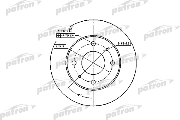 Disque de frein PATRON PBD1443