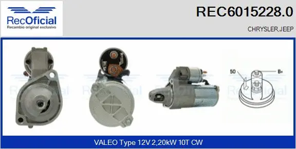Démarreur RECOFICIAL REC6015228.0
