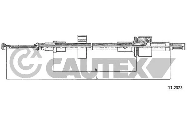 Tirette à câble, commande d'embrayage CAUTEX 761310