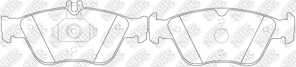 Kit de plaquettes de frein, frein à disque NiBK PN0026W