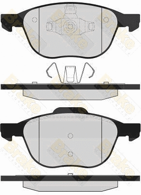 Kit de plaquettes de frein, frein à disque Brake ENGINEERING PA1627