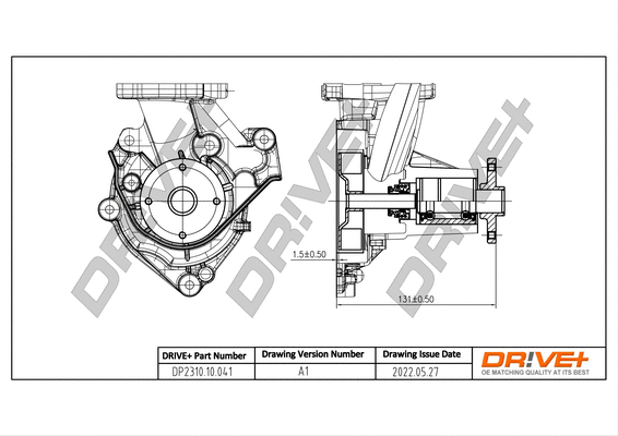Pompe à eau, refroidissement du moteur Dr!ve+ DP2310.10.041