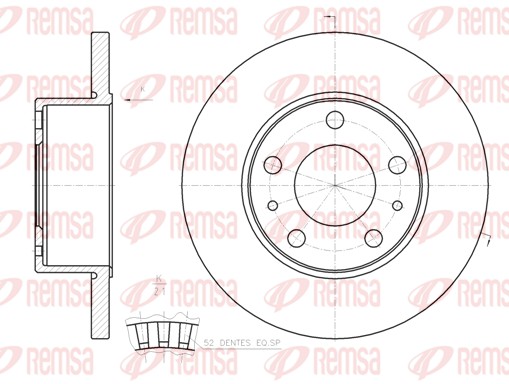Disque de frein REMSA 61202.00