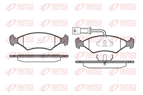 Kit de plaquettes de frein, frein à disque REMSA 0119.22