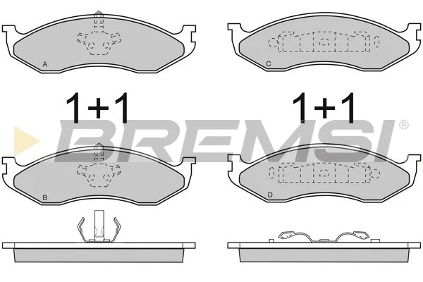 Kit de plaquettes de frein, frein à disque BREMSI BP2715