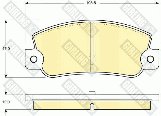 Kit de plaquettes de frein, frein à disque GIRLING 6103603
