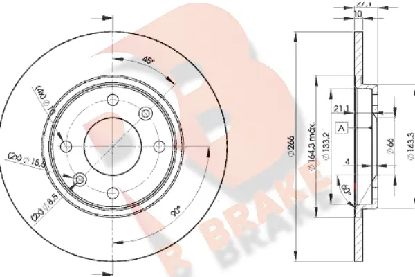 Disque de frein R BRAKE 78RBD24688
