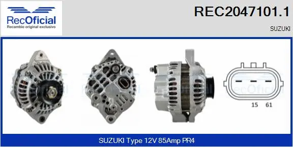 Alternateur RECOFICIAL REC2047101.1