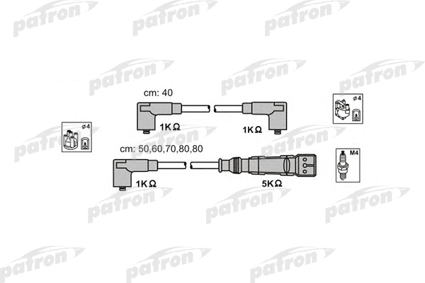 Kit de câbles d'allumage PATRON PSCI1006