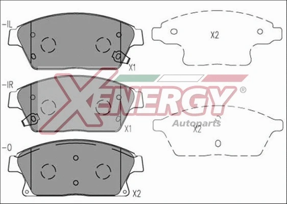 Kit de plaquettes de frein, frein à disque AP XENERGY X41078