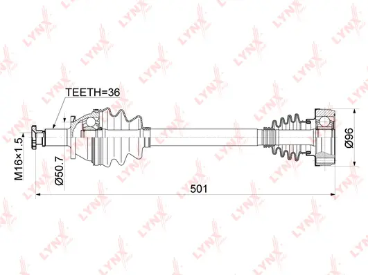 Arbre de transmission LYNXAUTO CD-1128