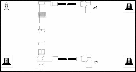 Kit de câbles d'allumage LEMARK HOES653