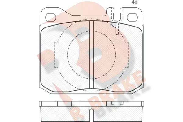 Kit de plaquettes de frein, frein à disque R BRAKE RB0324