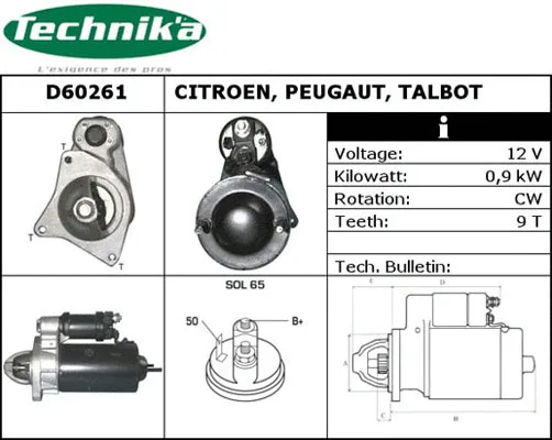 Démarreur Technika D60261