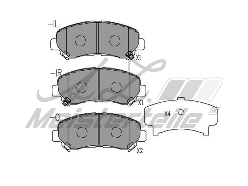 Kit de plaquettes de frein, frein à disque A.Z. Meisterteile AZMT-44-022-2314